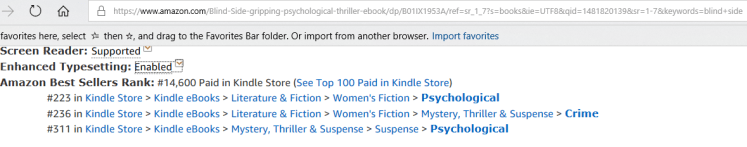 Amazon US ranking 5 March 2018 6am